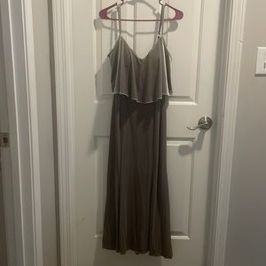 Revelry sage green bridesmaid dress